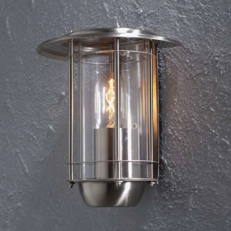 TRENTO-buitenwandlamp, roestvrij staal de Konstsmide en Roestvrij staal, Helder – photo produit