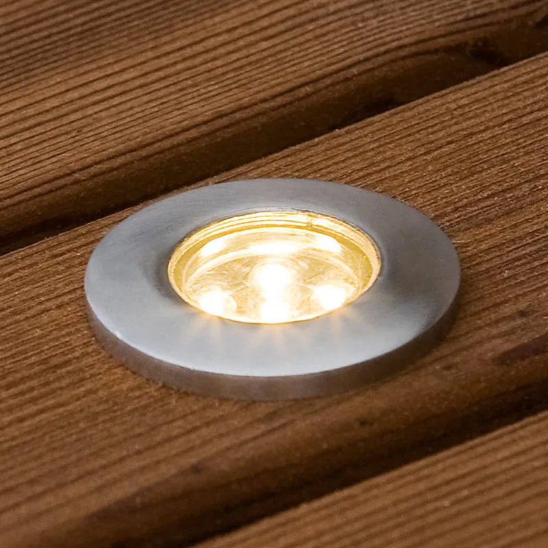Uitbreidingsset van 3 stuks voor grondspot inbouwlamp Mini plat de Konstsmide en Roestvrij staal – photo produit