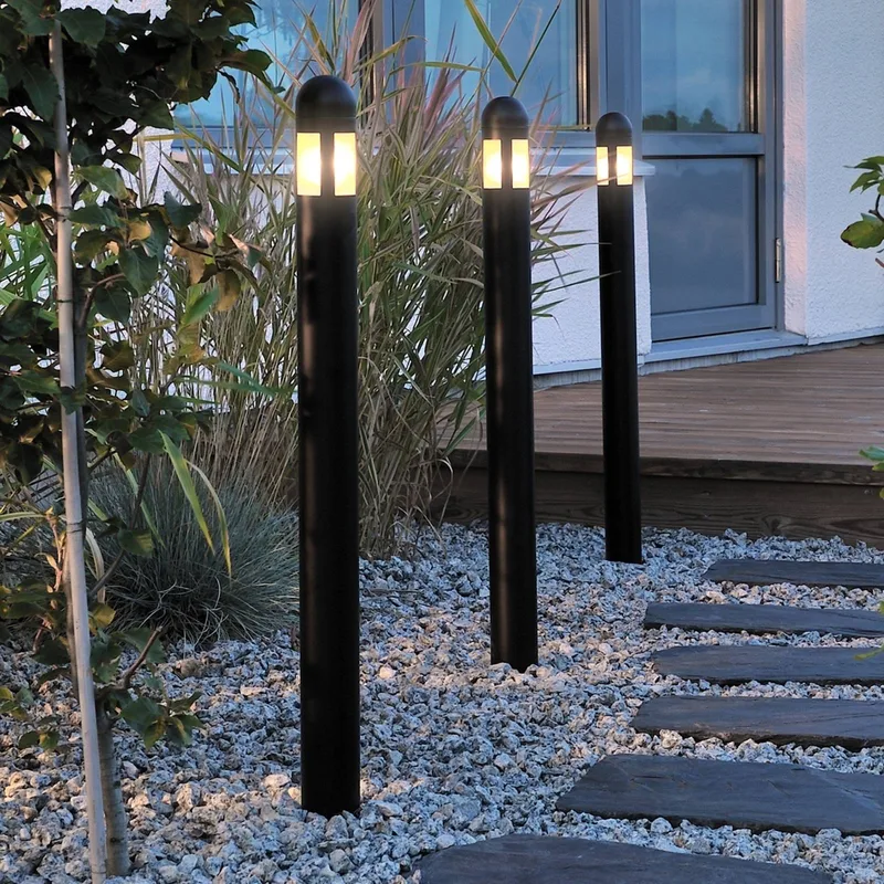 Veelzijdige set van 3 LED tuinpadverlichting Amalfi by Konstsmide in Black – product photo