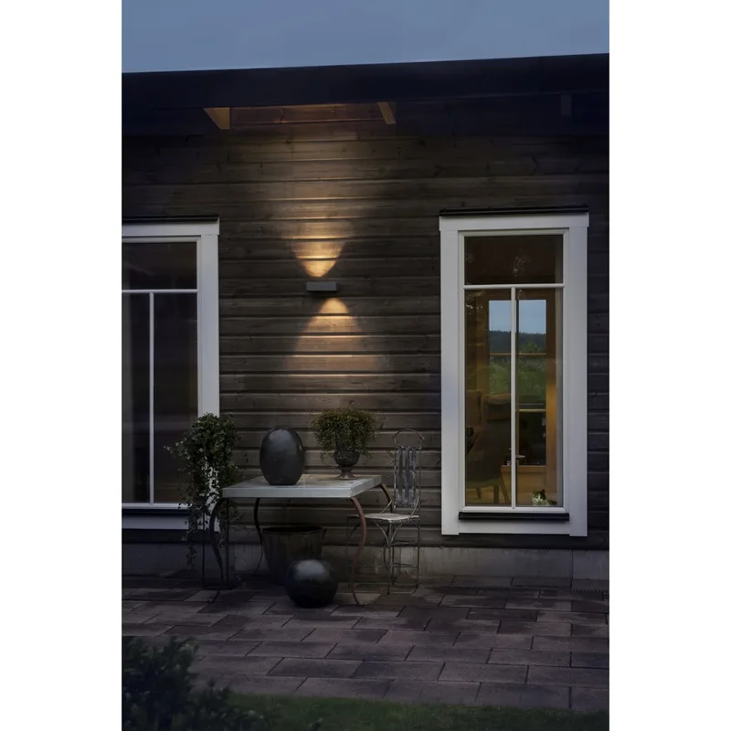 Wandlamp buiten | 21 cm | buitenlampen | 2 lichts | antraciet | modern | IP54 | LED 3000K 800 lumen de Konstsmide – photo produit 2 sur 3