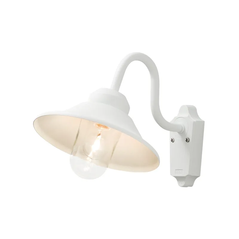 Wandlamp buiten | 29,5 cm | E27 | wit | aluminium | modern från Konstsmide – produktbild 1 av 2