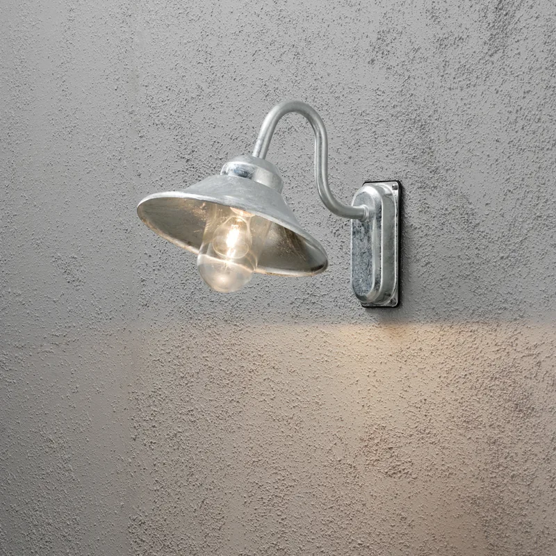 Wandlamp buiten | 29,5 cm | E27 | zilver | staal | modern von Konstsmide – Produktfoto 2 von 2