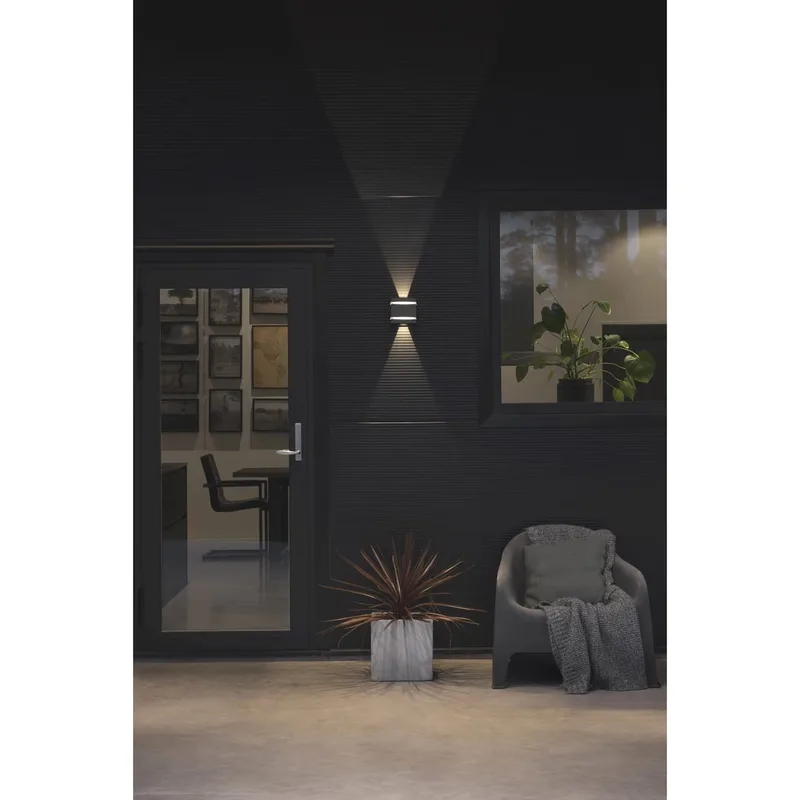 Wandlamp buiten/binnen | 14 cm | buitenlampen | 2 lichts | zwart | modern | verstelbare lichtbundel de Konstsmide – photo produit 2 sur 3