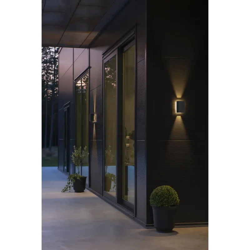 Wandlamp buiten | buitenlampen | 2 lichts | antraciet | aluminium | modern | IP54 | 3000K | 360 de Konstsmide – photo produit 2 sur 3