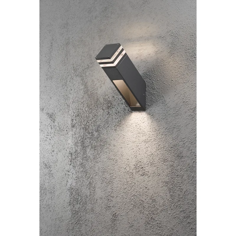 Wandlamp buiten | Buitenlampen | 2 lichts | zwart | modern | IP54 | LED 3000K | 800 lumen von Konstsmide – Produktfoto 3 von 3