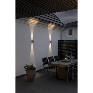 Wandlamp buiten | modern | antraciet | up en down light | verstelbare lichtbundel | LED | IP54 de Konstsmide – photo produit 2 sur 3