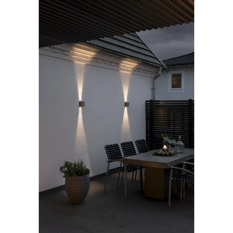 Wandlamp buiten | modern | antraciet | up en down light | verstelbare lichtbundel | LED | IP54 de Konstsmide – photo produit 2 sur 3