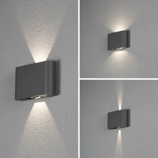 Wandlamp buiten | modern | antraciet | up en down light | verstelbare lichtbundel | LED | IP54 de Konstsmide – photo produit 3 sur 3