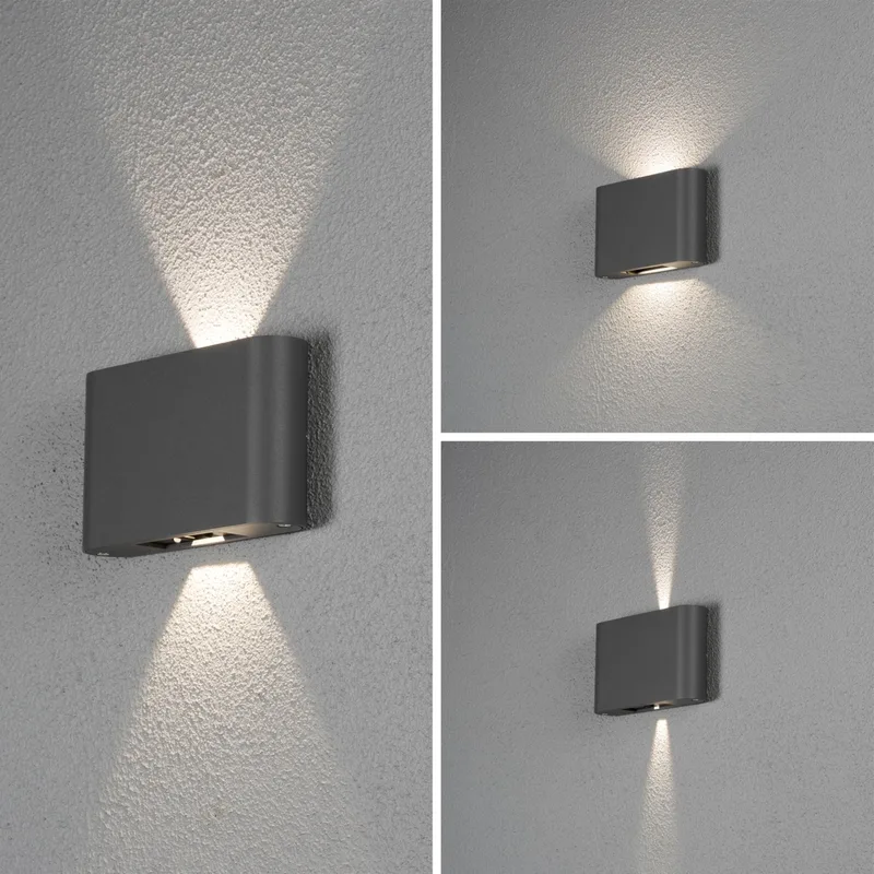 Wandlamp buiten | modern | antraciet | up en down light | verstelbare lichtbundel | LED | IP54 de Konstsmide – photo produit 3 sur 3