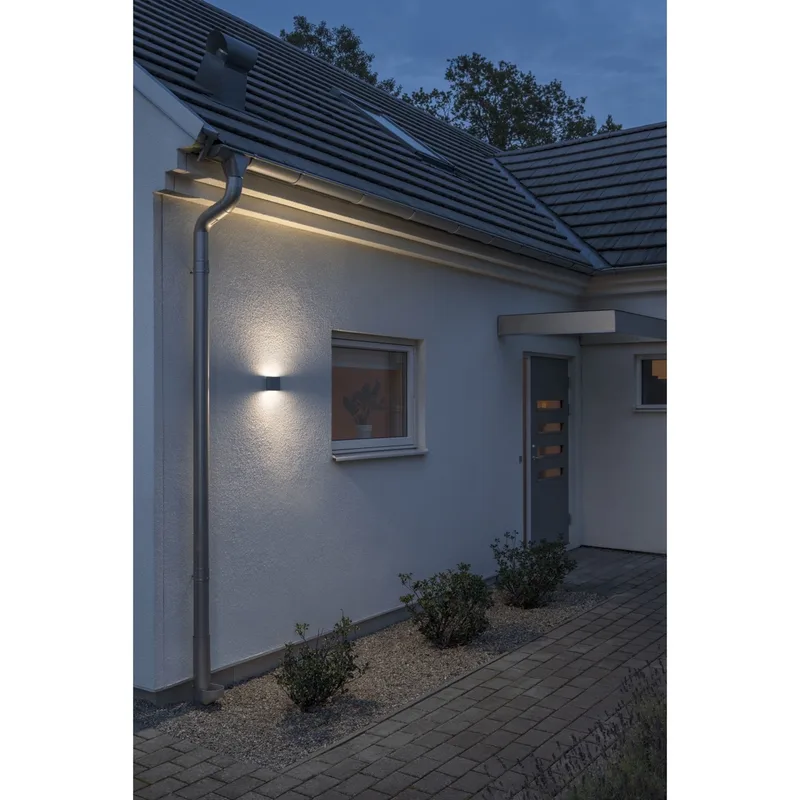 Wandlamp | Buitenlampen | 2 lichts | antraciet | modern | IP54 | LED 3000K 450 lumen de Konstsmide – photo produit 2 sur 3