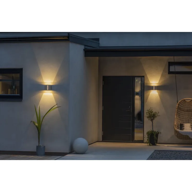 Wandlamp | Buitenlampen | 4 lichts | antraciet | modern | IP54 | 3000K | 800 lumen de Konstsmide – photo produit 2 sur 3