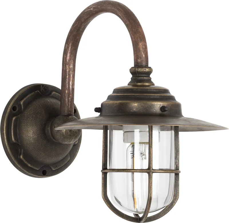 Barro Stallamp met Raster van KS Verlichting in Brons – productfoto