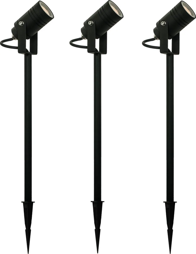 Beamy - tuinspot - 3x - L - Verstelbaar - Aluminium - Modern - Spot von KS Verlichting in Schwarz – Produktfoto