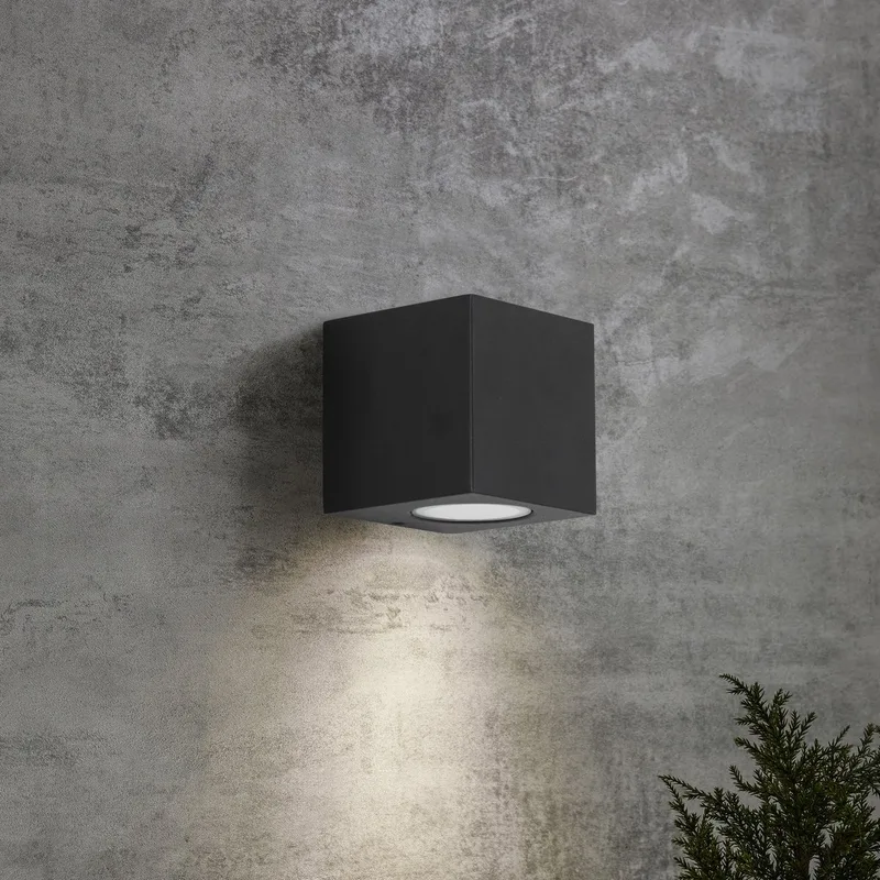 Big Levi Muurlamp Zwart by KS Verlichting in Matzwart – product photo