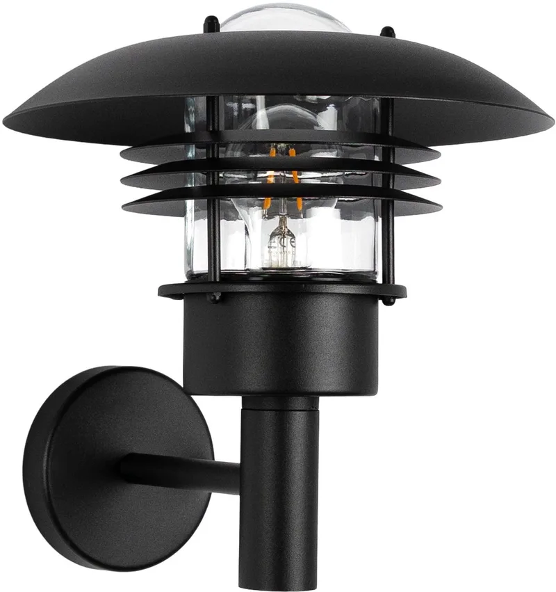 buitenlamp - Riga wandlamp - E27 - Weerbestendig fra KS Verlichting i Sort – produktbillede