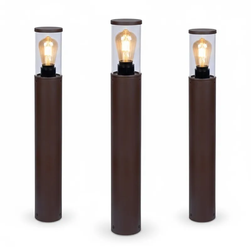 buitenverlichting - 3x Brunswick tuinlamp - aluminium - 60cm fra KS Verlichting i Corten – produktbillede