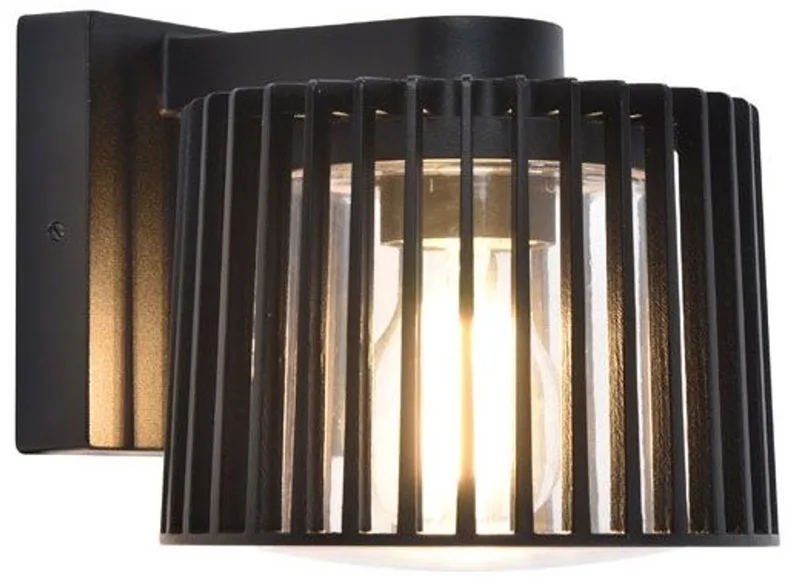 buitenverlichting - Corby wandlamp - modern - aluminium - E27 - IP54 - decoratief venster de KS Verlichting en Noir – photo produit