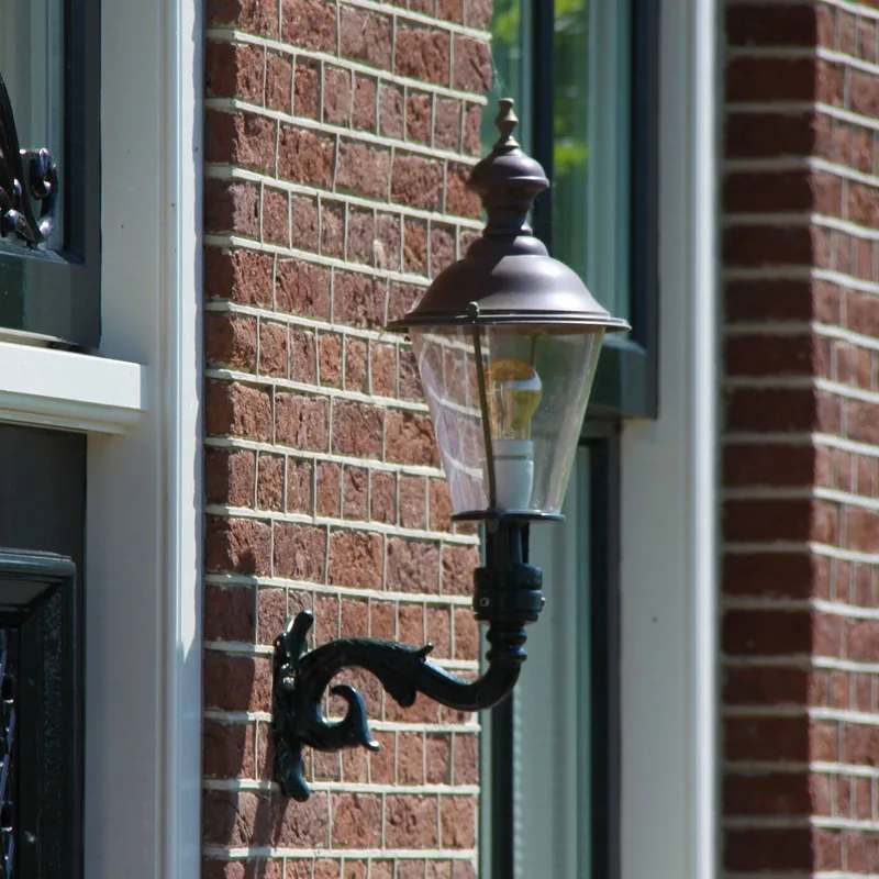 Buitenwandlamp Hoorn, fitting boven, groen fra KS Verlichting i Kobber, Helder – produktbillede