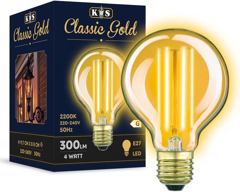 Classic Globe - Led lamp - E27 - lichtbron - 2200K de KS Verlichting – photo produit