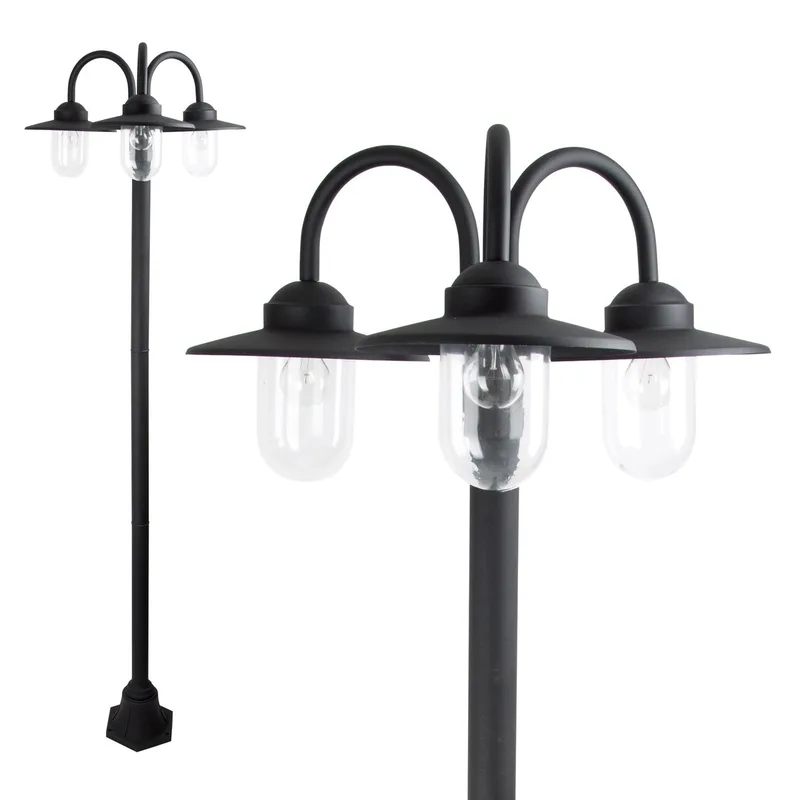 Dolce Retro 3 Lichts lantaarn fra KS Verlichting i Sort – produktbillede