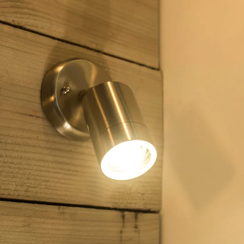 Downlighter Muurlamp von KS Verlichting in Rvs – Produktfoto