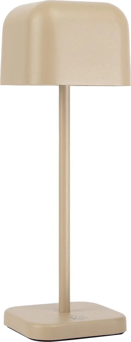 Draadloze Tafellamp Oplaadbaar - Cabo - 20cm - Bureaulamp - LED - Touch - Dimbaar by KS Verlichting in Beige – product photo