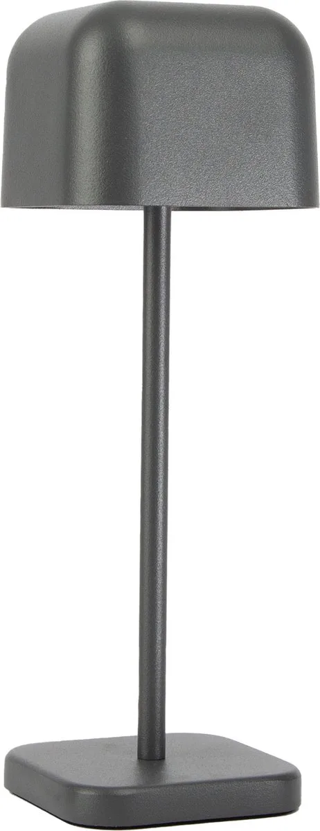 Draadloze Tafellamp Oplaadbaar - Cabo - 20cm - Bureaulamp - LED - Touch - Dimbaar by KS Verlichting in Anthracite – product photo
