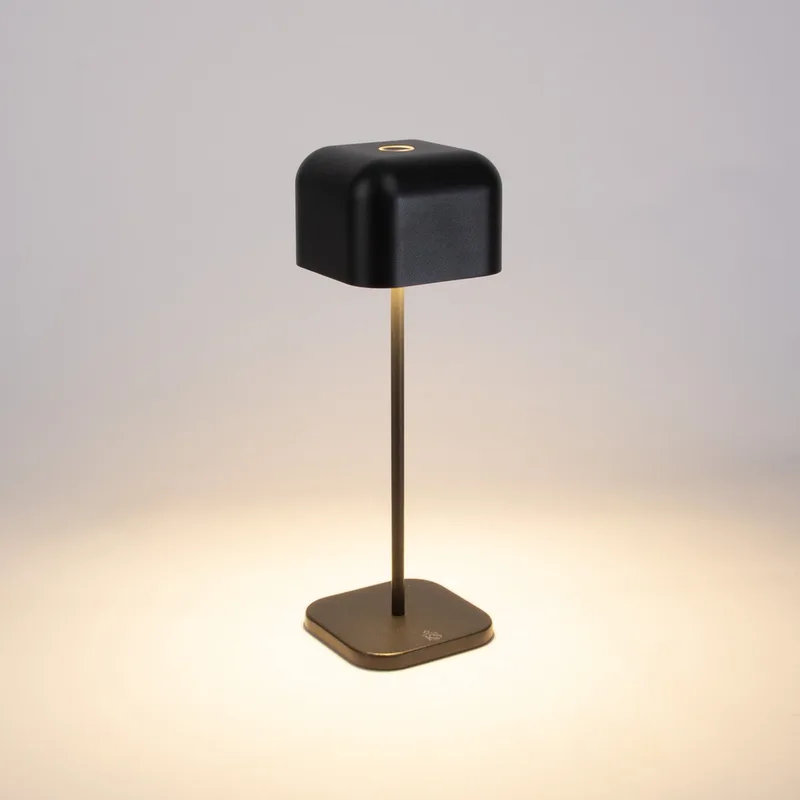 Draadloze Tafellamp Oplaadbaar - Cabo - 30cm - Bureaulamp - LED - Touch - Dimbaar fra KS Verlichting i Antracit – produktbillede