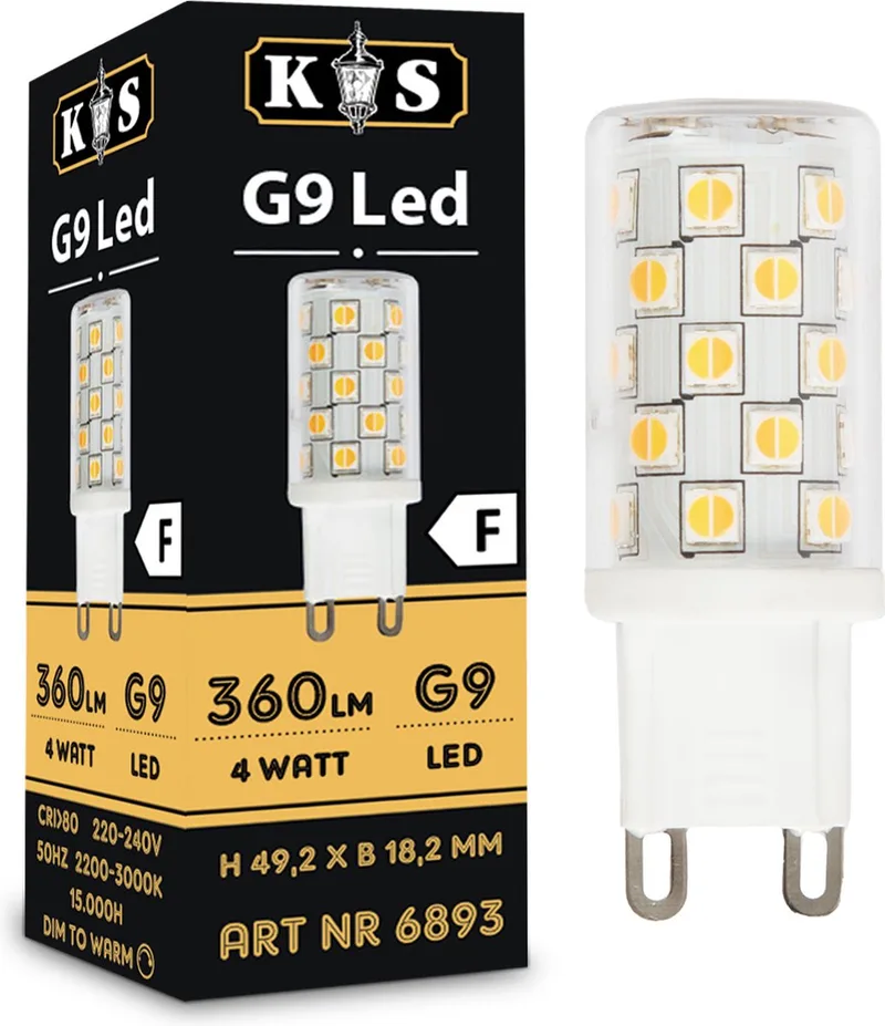 G9 - Led lamp - E27 - lichtbron - Dim to warm - 2200K fra KS Verlichting – produktbillede
