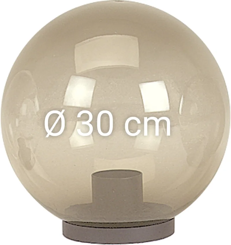 Globe 30 - Tuinlamp - Kunststof - Bol - Polycarbonaat - Led - Modern de KS Verlichting en Marron – photo produit