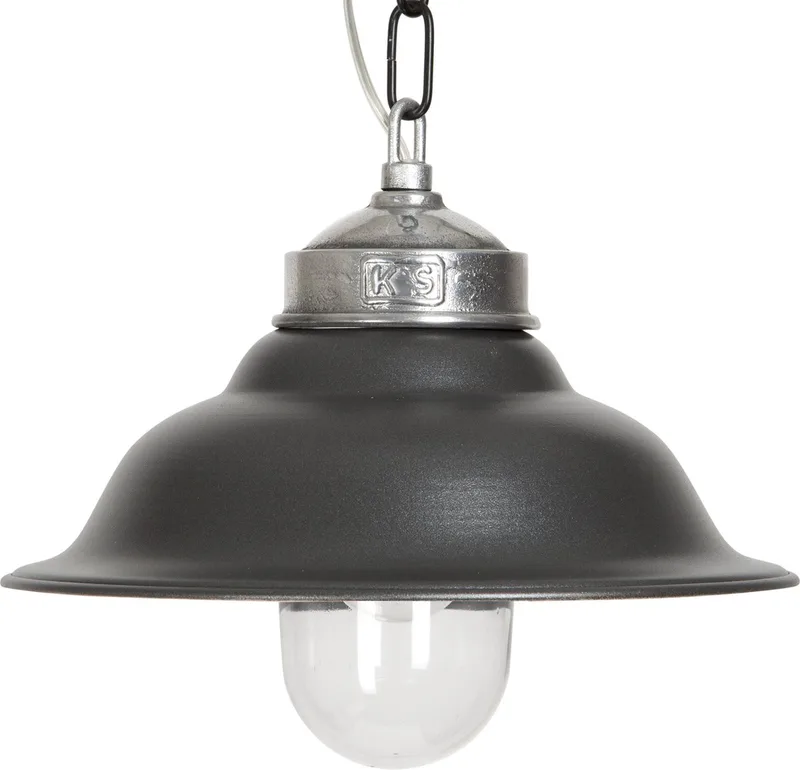 Hanglamp aan ketting Porto Fino aluminium met deksel van KS Verlichting in Antraciet – productfoto