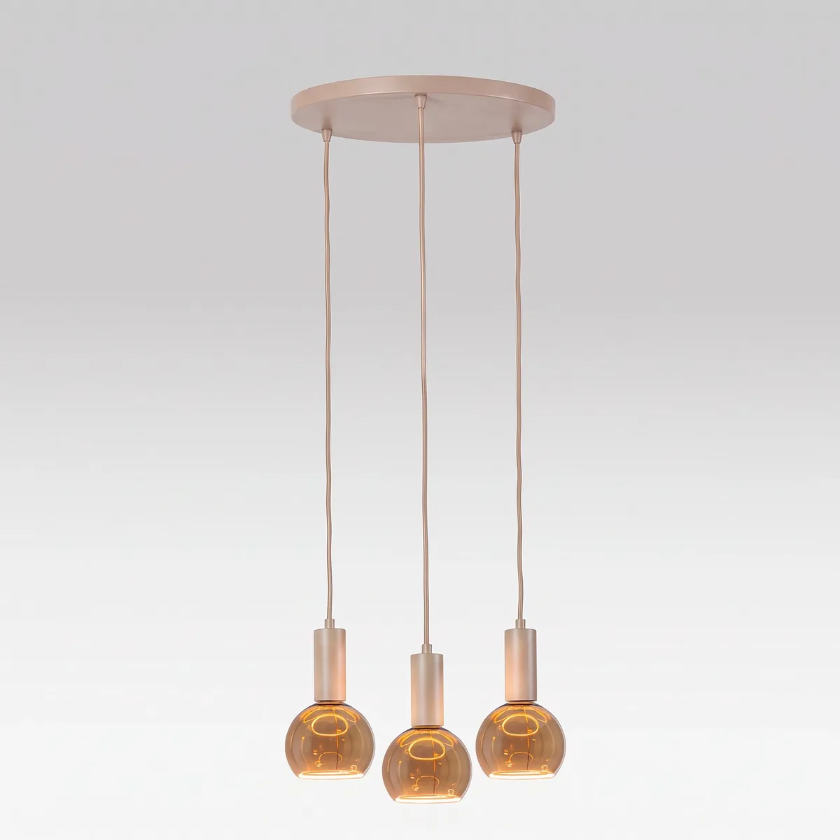 hanglamp - Dari - 3 lichts - plafondlamp - pendellamp - dimbaar - E27 - luxe - binnenverlichting - eetkamer - gang - design van KS Verlichting in Zand – productfoto