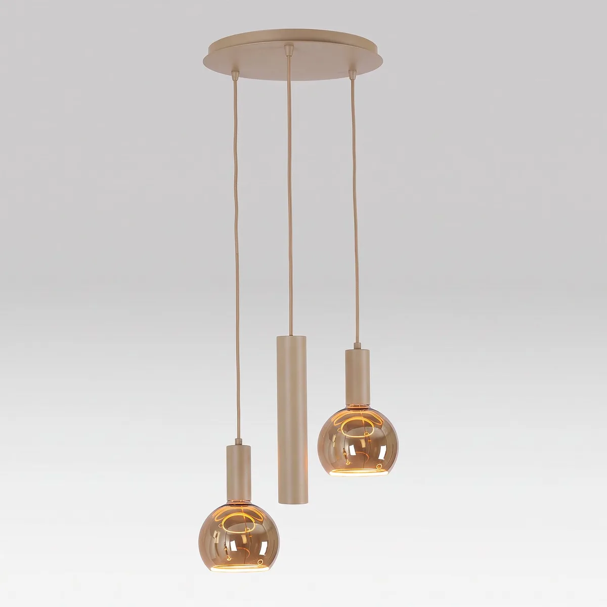 hanglamp - Zari - 3 lichts - plafondlamp - pendellamp - dimbaar - E27 - GU10 - luxe - binnenverlichting - eetkamer - gang - design fra KS Verlichting i Zand – produktbillede