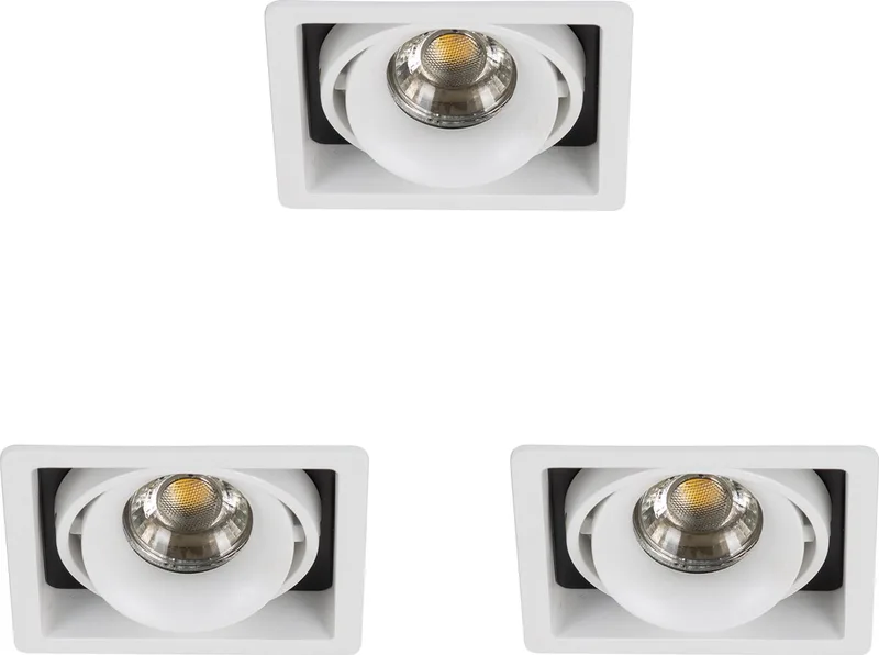 Inbouwspot Bjorn 1 set 3 stuks fra KS Verlichting i Hvid – produktbillede