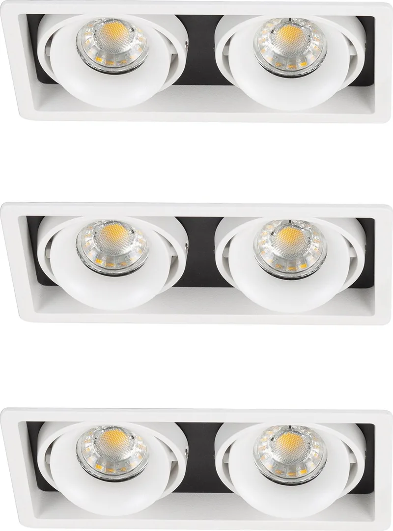 Inbouwspot Bjorn 2 set 3 stuks fra KS Verlichting i Hvid – produktbillede