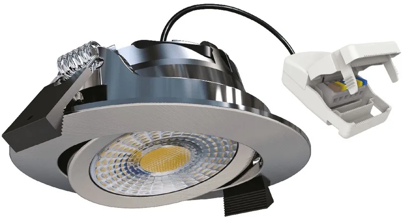 inbouwspot - Liv plafondspot - dimbaar - kantelbaar van KS Verlichting in Brushed Aluminium – productfoto