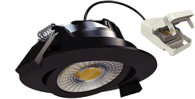 inbouwspot - Liv plafondspot - dimbaar - kantelbaar von KS Verlichting in Schwarz – Produktfoto