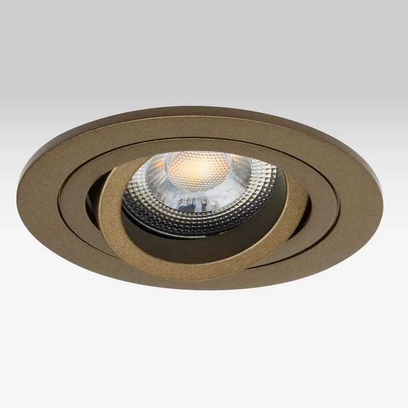 inbouwspot - Lune - rond - plafond - spot - modern - luxe - zacht - GU10 - aluminium de KS Verlichting en Bronze – photo produit