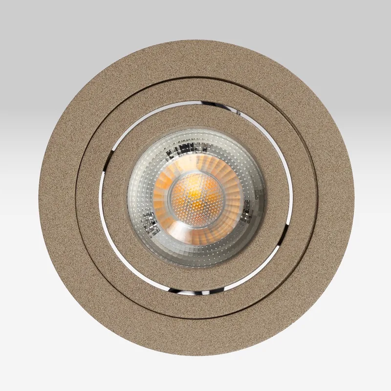 inbouwspot - Lune - rond - plafond - spot - modern - luxe - zacht - GU10 - aluminium från KS Verlichting i Champagne – produktbild