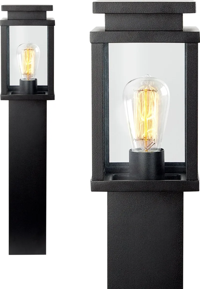 Jersey - Tuinlamp - 60 cm - Aluminium - E27 - Luxe uitstraling - Modern fra KS Verlichting i Sort – produktbillede