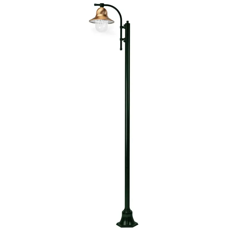 K.S. Verlichting 1-lamp lantaarnpaal Toscane 240 cm, groen de KS Verlichting en Cuivre, Transparent – photo produit
