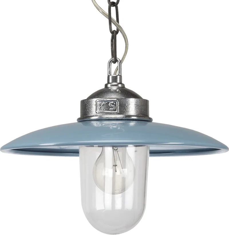Kettinglamp Solingen Retro Blauw von KS Verlichting in Grijs Blauw Wit – Produktfoto