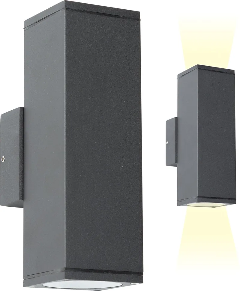 Kevin Up en Down Muurlamp van KS Verlichting in Antraciet – productfoto