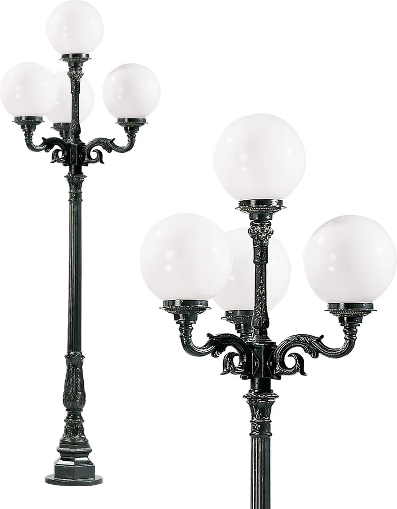 Klassiek lantaarn Lyon bol opaal 30 cm aluminium handgemaakt fra KS Verlichting i Meerdere kleuren mogelijk – produktbillede