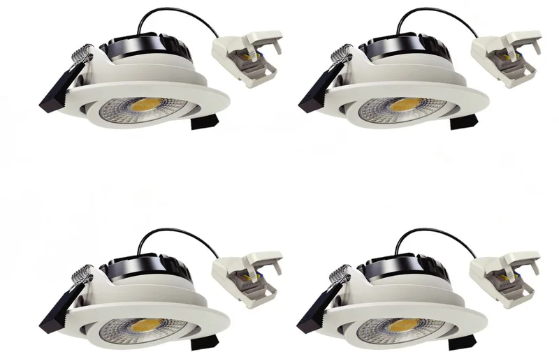 KS Verlichting 4x inbouwspot - Liv plafondspot - dimbaar - kantelbaar von KS Verlichting in Weiß – Produktfoto