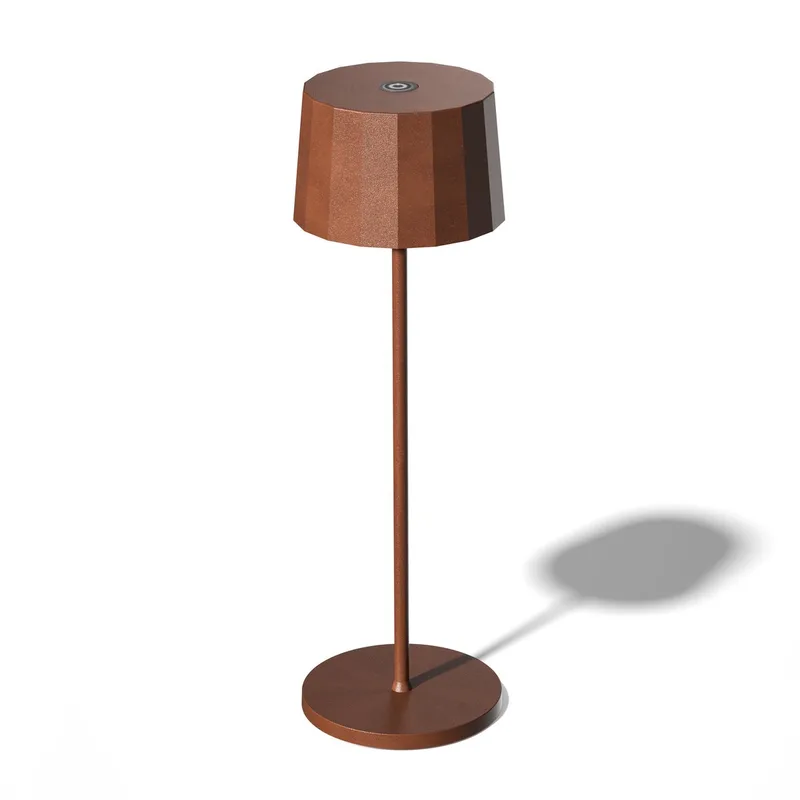 Lido - Tafellamp - Aluminium - Modern - Oplaadbaar - Corten fra KS Verlichting i Brun, Corten – produktbillede