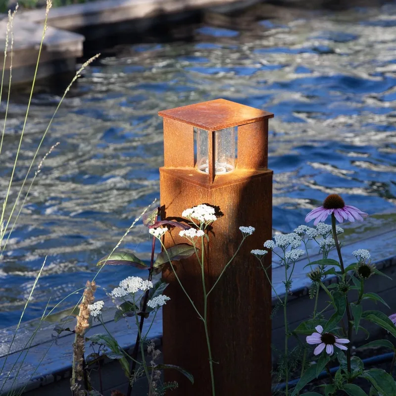 Marina 70 - tuinlamp - cortenstaal - E27 - vierkant - modern von KS Verlichting in Corten – Produktfoto