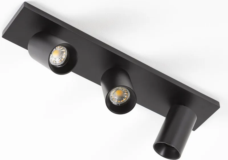 Mila 3 Opbouwspot Zwart/Zwart de KS Verlichting en Noir – photo produit