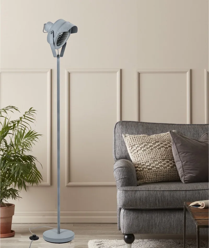 Moderne Leeslamp Stage staande vloerlamp van KS Verlichting in Grijs – productfoto