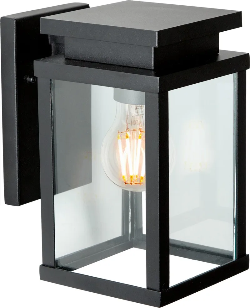 Muurlamp Jersey - Zwarte buitenlamp - modern wandlamp - E27 de KS Verlichting en Noir – photo produit
